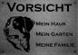 Preview: Edelstahl_Warnschild_Appenzeller_Sennenhund_VORSICHT_Mein_Haus_mein_Garten_meine_Familie