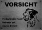 Preview: Edelstahl Warnschild Parson Russell Terrier VORSICHT Freilaufender Hund! Betreten auf eigene Gefahr!