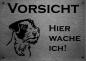 Preview: Edelstahl Warnschild Parson Russel Terrier VORSICHT Hier wache ich!