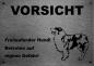 Preview: Edelstahl Hundeschid Australian Shepherd VORSICHT Freilaufender Hund! Betreten auf eigene Gefahr!