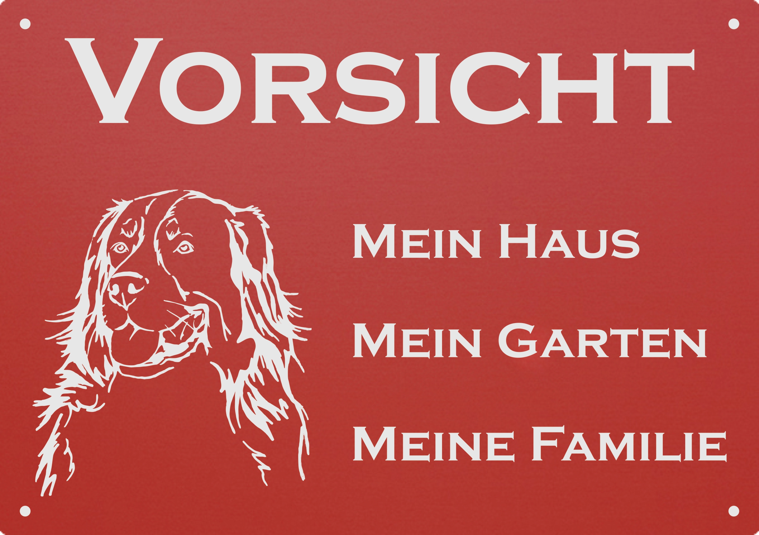 Schiefertafel Mit Berner Sennenhund Motiv – “Vorsicht Vor Dem Frauchen” Als Deko-Schild