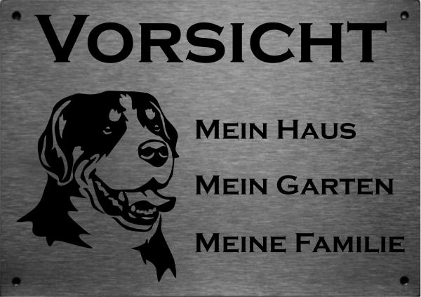 Tierwarnschild „BERNER SENNENHUND“ – Vorsicht-Hinweis 20x12cm Aus Kunststoff Für Garten/Zuhause