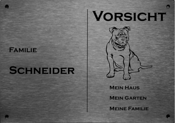 Edelstahl Türschild/Klingelschild